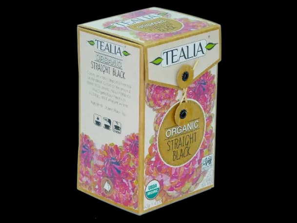 Tealia - Pyramid Tea bags - Organic STRAIGHT BLACK （20 x 2.0g）