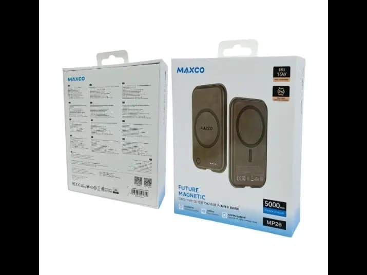Maxco MP26 5000mAh 15W Gray Power Bank With MagSafe (3)