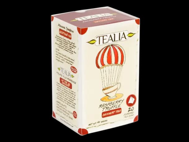 Tealia - Pyramid Tea bags RASPBERRY TRUFFLES (2g x 20)