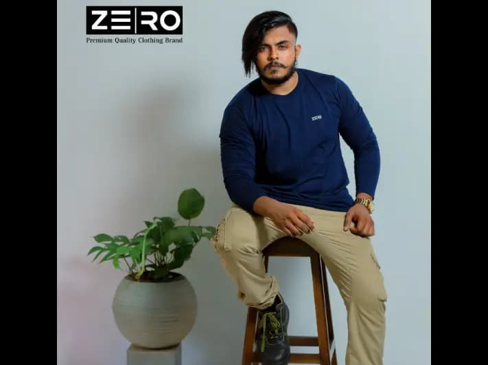 Regular Fit Long Sleeve T-Shirt - Navy Blue (2)