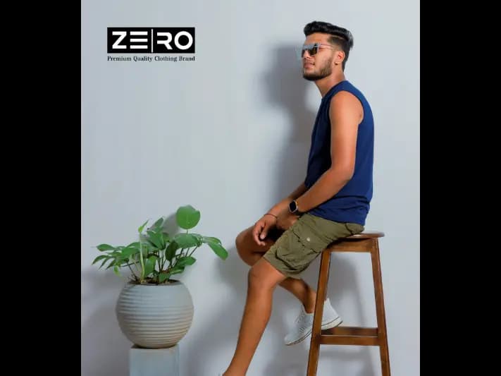 Men's Regular Fit Arm Cut - Navy Blue (3)
