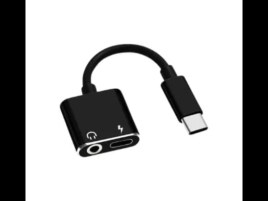 JH-020 Type-C Female + Audio Jack 3.5MM 2A Cable Adaptor