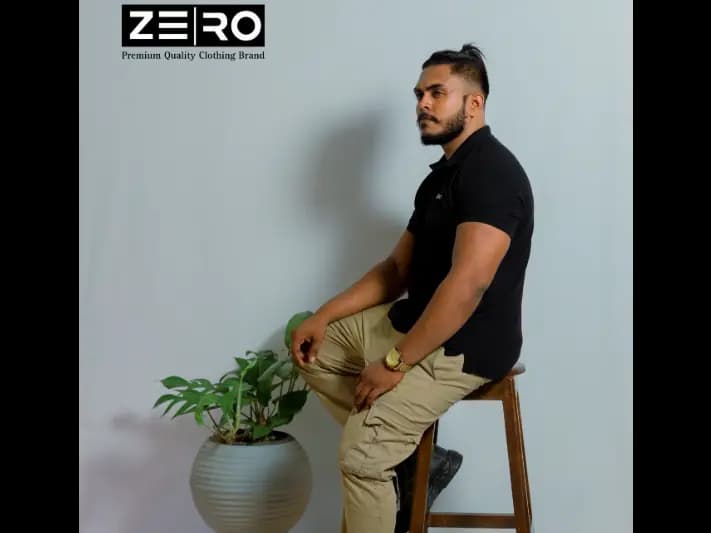 Men's Slim Fit Collar Polo T-Shirts - Black (3)