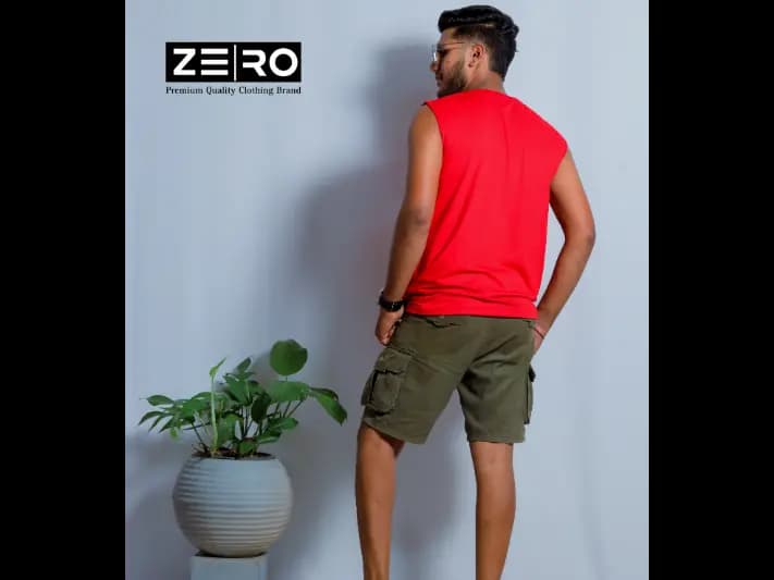Men's Regular Fit Arm Cut - Red (4)