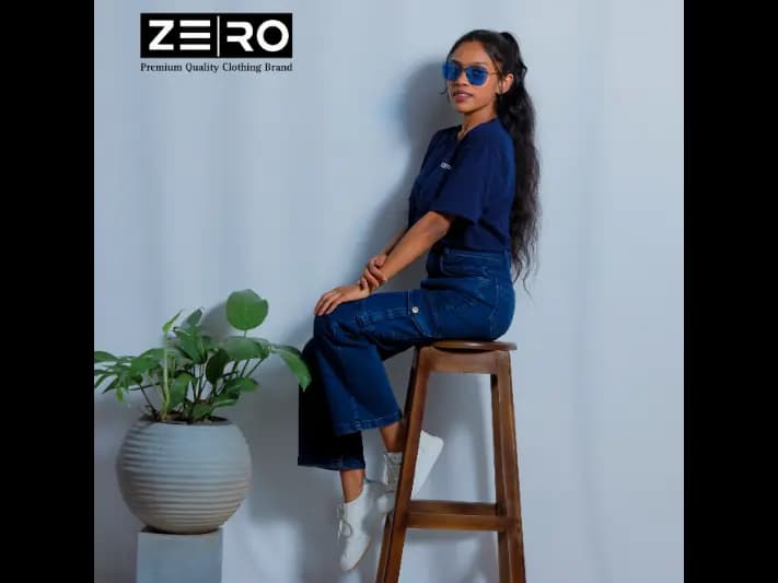 Oversized Crop Top - Navy Blue (4)