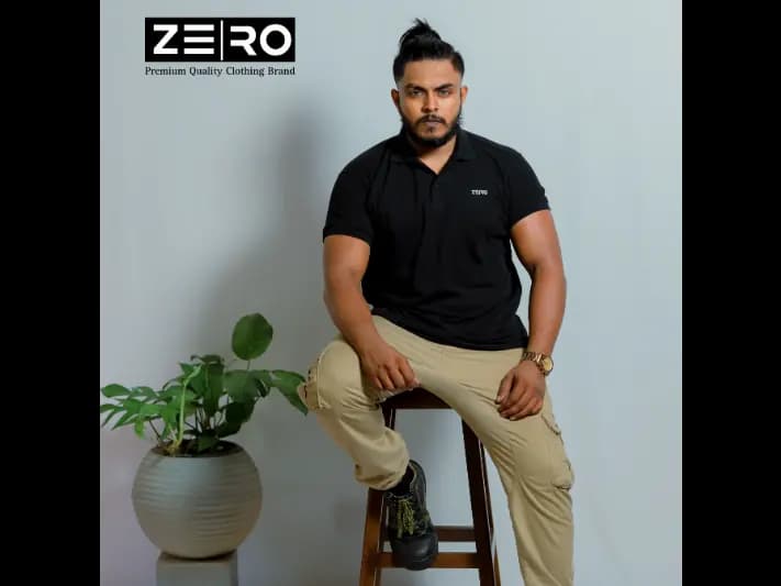 Men's Slim Fit Collar Polo T-Shirts - Black