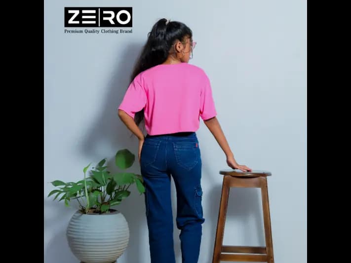 Oversized Crop Top - Pink (2)
