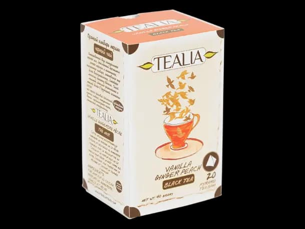 Tealia - Pyramid Tea bags VANILLA GINGER PEACH(2g x 20)