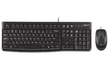 Logitech MK120 Corded Keyboard and Mouse Combo – Black - With 1 Years Warranty