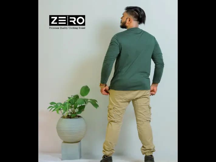 Regular Fit Long Sleeve T-Shirt - Army Green (4)