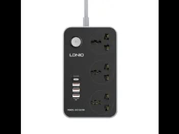 LDNIO SC3412 Extension Power Cord | UK Type | 3 Power Socket + 20W USB-C PD + 3 USB QC3.0 - With 6 months warranty