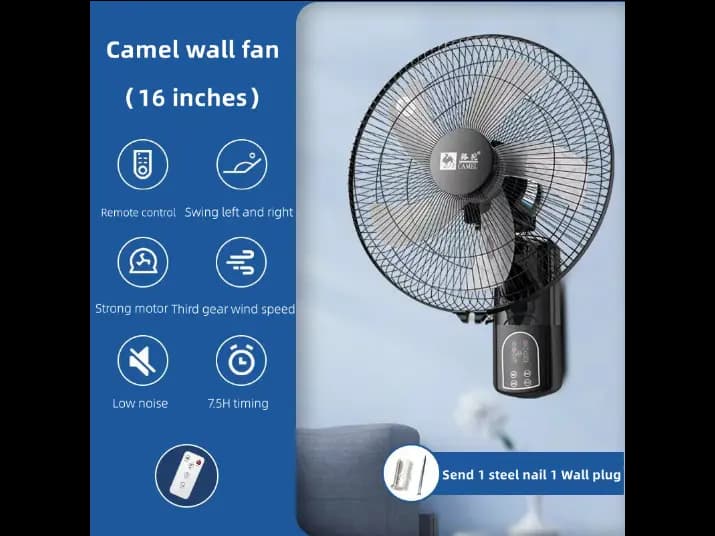 Camel Wall Fan(WITH REMOTE) with 1 YEAR WARRANTY