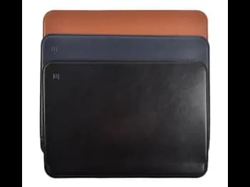 WIWU 13.6 Inch Skin Pro Platinum Leather Sleeve Black - Water resistant Light weight (4)