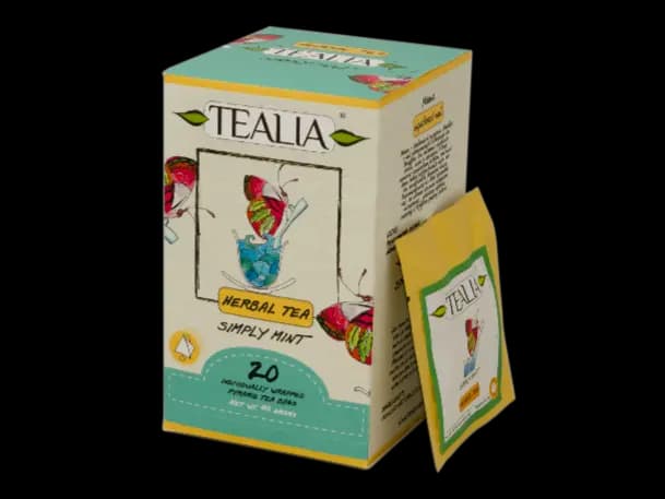 Tealia - SIMPLY MINT Pyramid Tea bags in envelop (2g x 20)
