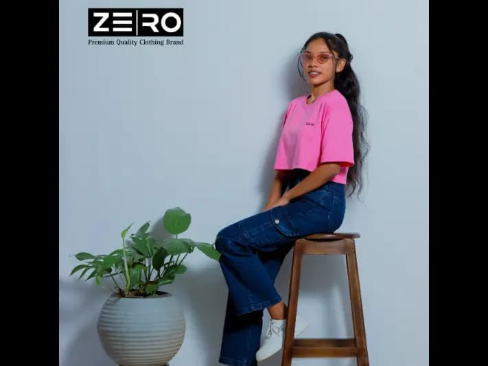 Oversized Crop Top - Pink (4)