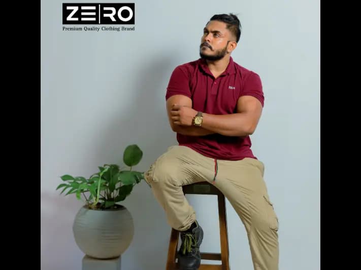 Men's Slim Fit Collar Polo T-Shirts - Maroon