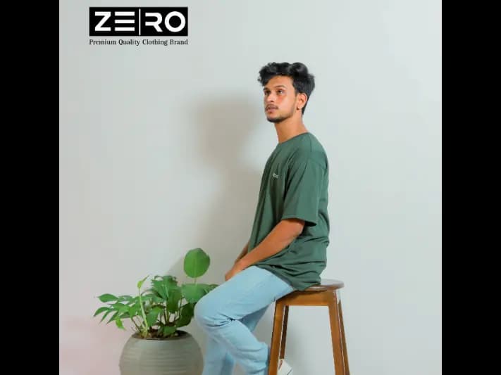 Men's Oversized Baggy T-Shirts - Army Green (2)