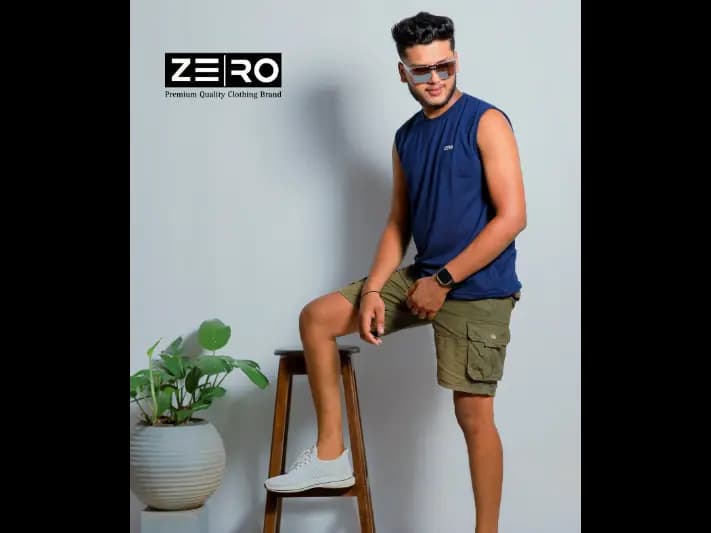 Men's Regular Fit Arm Cut - Navy Blue