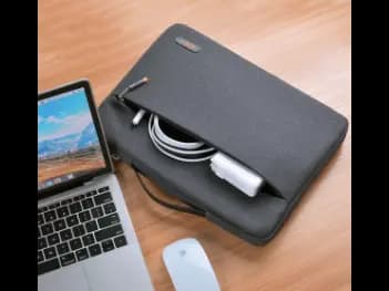 WIWU 13 Inch Pilot Laptop Sleeve Case Gray - Retractable waterproof TPU handle, firm and scratch resistant (7)