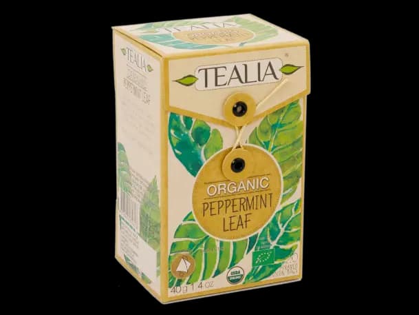 Tealia - Pyramid Tea bags - Organic - PEPPERMINT (20 x 2.0g)