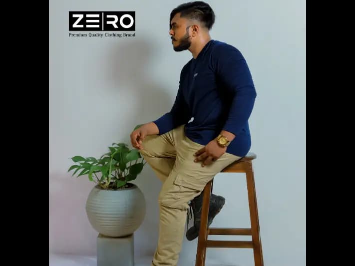 Regular Fit Long Sleeve T-Shirt - Navy Blue (3)