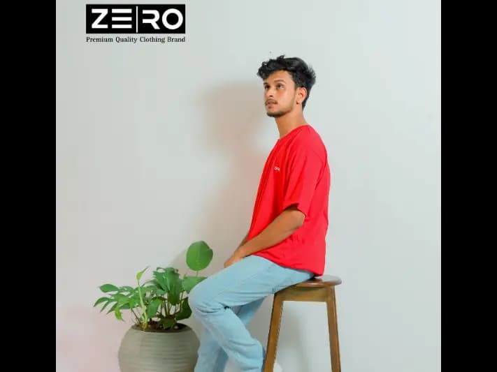 Men's Oversized Baggy T-Shirts - Red (3)