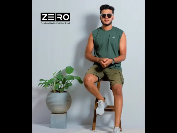 Men's Regular Fit Arm Cut - Army Green (2)