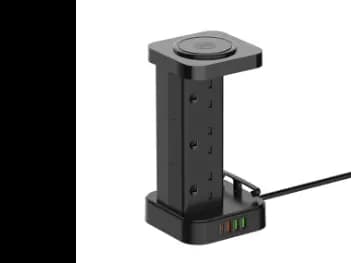LDNIO SKW6457 2500W Power Strip Multifunctional Storage Tower Extension Power Socket with 15W Wireless Charger – SKW6457 - With 6 months warranty