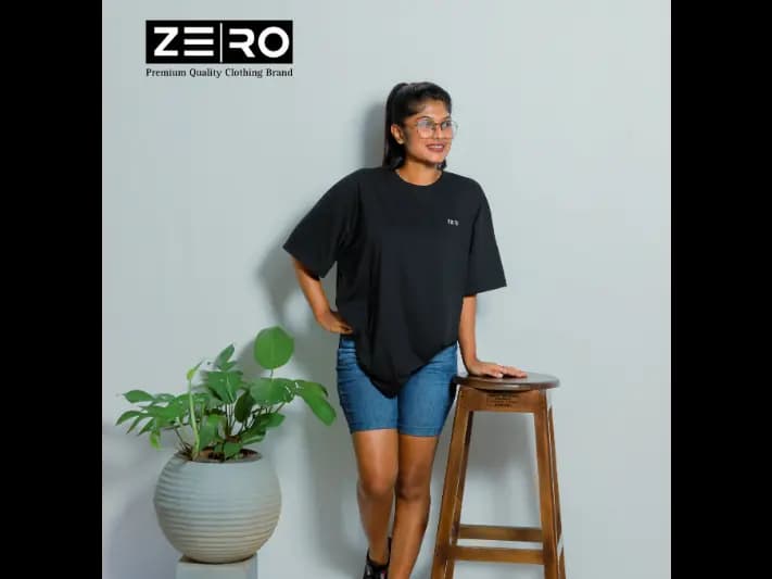 Ladies Oversized Baggy T-Shirts - Black
