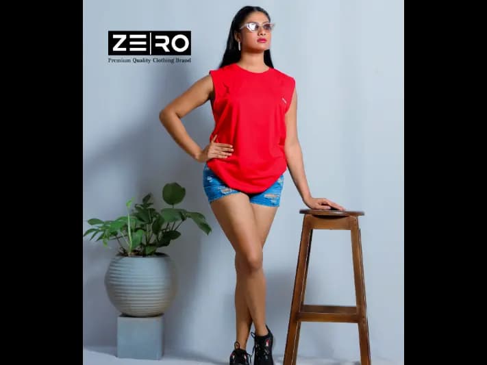 Ladies Regular Fit Arm Cut - Red