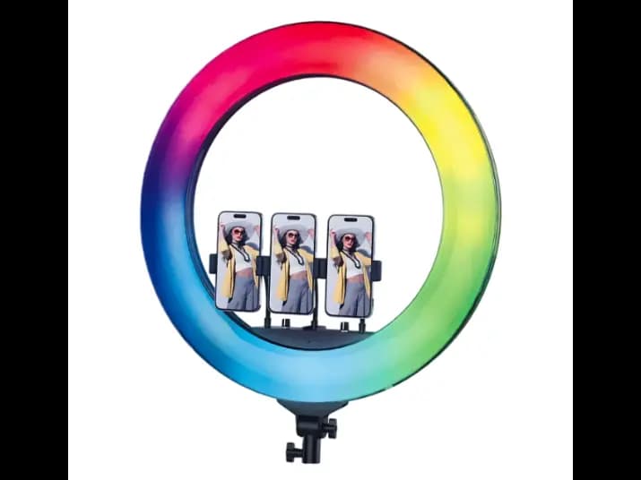 Plokama R56 Pro Soft LED RGB Ring light 56cm - Soft Light , Non-slip Design , Free Spin