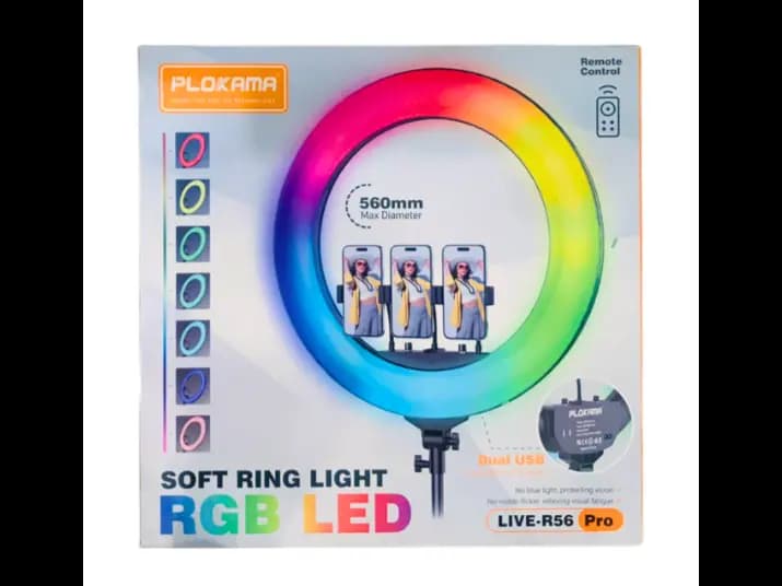 Plokama R45 Pro Soft LED RGB Ring light 45cm with Checking Warranty (3)