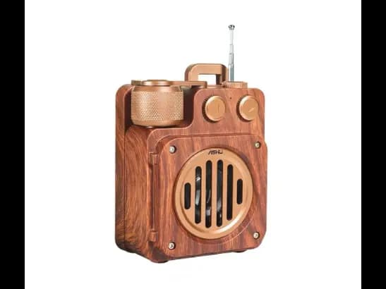 Music Apollo A6 Wireless FM Speaker Classic Retro Speaker with New Design Bluetooth Wireless Speaker