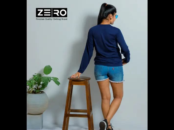 Regular Fit Long Sleeve T-Shirt -  Navy Blue (3)