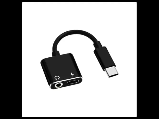 JH-020 Type-C Female + Audio Jack 3.5MM 2A Cable Adaptor