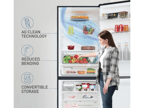 Panasonic Prime Convertible 6-Stage Smart Inverter Frost-Free Double Door Bottom Mount Refrigerator 400L (NR-BK418BQKX ) (5)