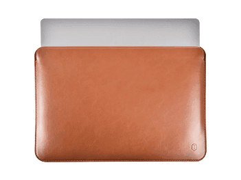 WIWU 13.3 Inch Skin Pro Platinum Leather Sleeve Brown - Designed for MacBook, Water resistant