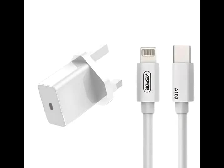 Aspor A808 20W Type-C To lightning Power Adapter - Fully Compatible