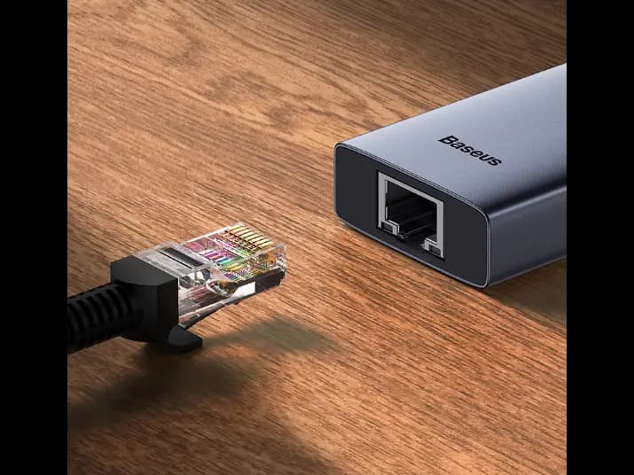 Baseus UltraJoy Series 6-Port HUB Docking Station Space Grey（Type-C to HDMI4K@30Hz*1 USB 3.0*3 PD*1 RJ45*1） (2)