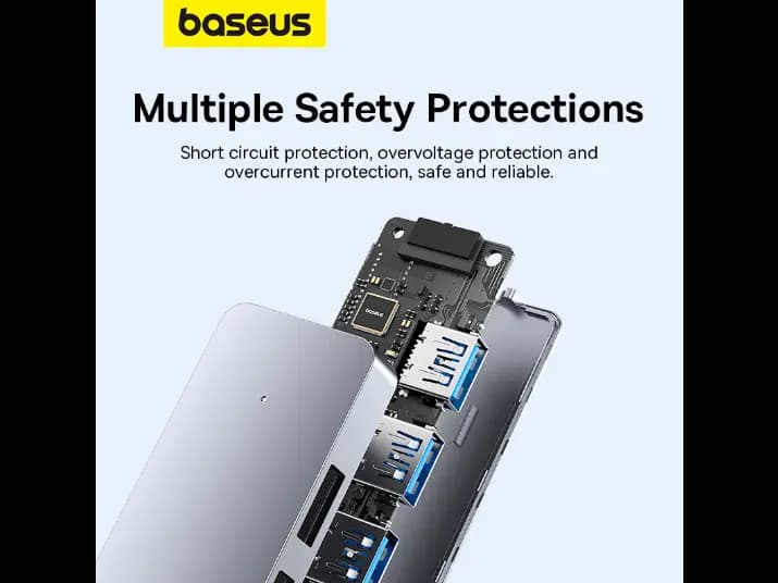 Baseus UltraJoy Series 4-Port HUB Lite 15cm Space Grey(USBA to USB3.0*4)- B0005280B811-00 (3)