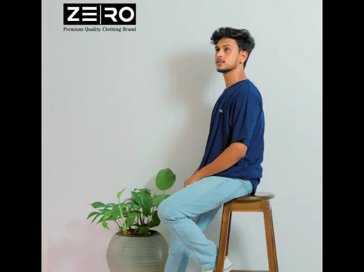 Men's Oversized Baggy T-Shirts - Navy Blue (3)