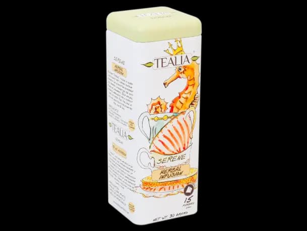 Tealia - Pyramid Tea Bags in Tins- SERENE 15 X 2G
