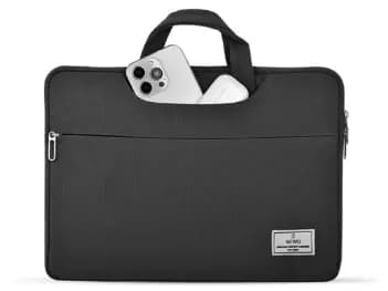WIWU 15.6 Inch ViVi Hand Bag For Laptop – Black - Faux fur lining in laptop compartment (2)