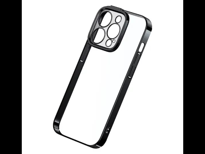 Baseus Glitter Series Case for iP 14 Pro (Pack of 1 with full coverage tempered glass screen protector and cleaning kit), black - ARMC020901/ARMC021303
