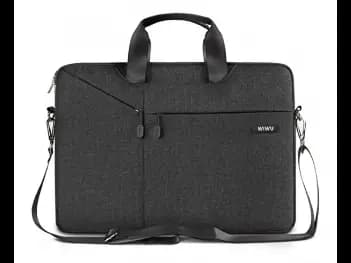 WIWU 15.4 Inch City Commuter Bag For Laptop/ Ultrabook – Blac - Premium nylon fabric (2)