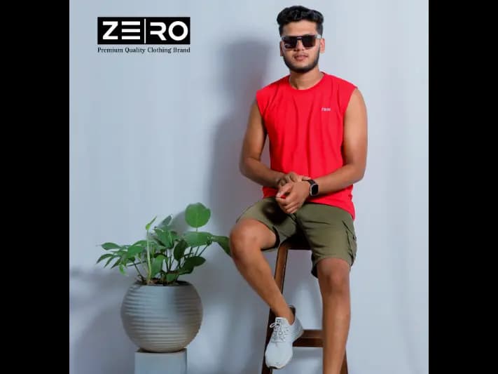 Men's Regular Fit Arm Cut - Red (2)