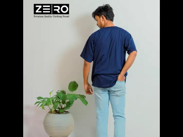 Men's Oversized Baggy T-Shirts - Navy Blue (4)