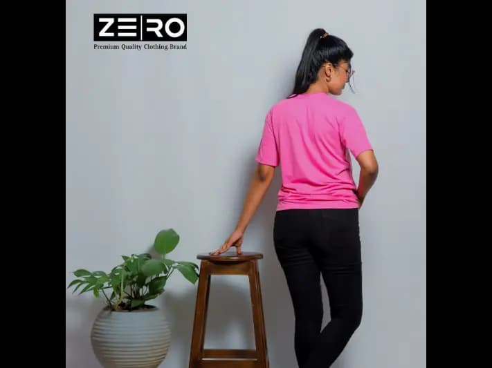 Comfort Fit Crew Neck Short Sleeve T-shirt - Pink (4)