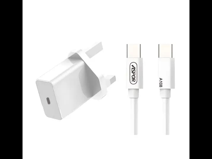Aspor A808 20W Type-C To Type-C Power Adapter