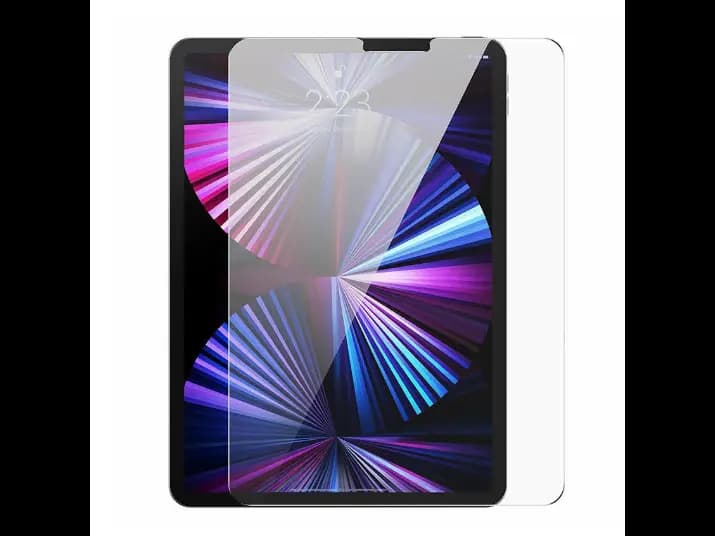 Baseus Crystal Series 0.3mm HD Tempered Glass Screen Protector for 12.9-inch Pad Pro 2018/2020/2021 (Pack of 1 with installation tool and cleaning kit), Clear- SGJC070402